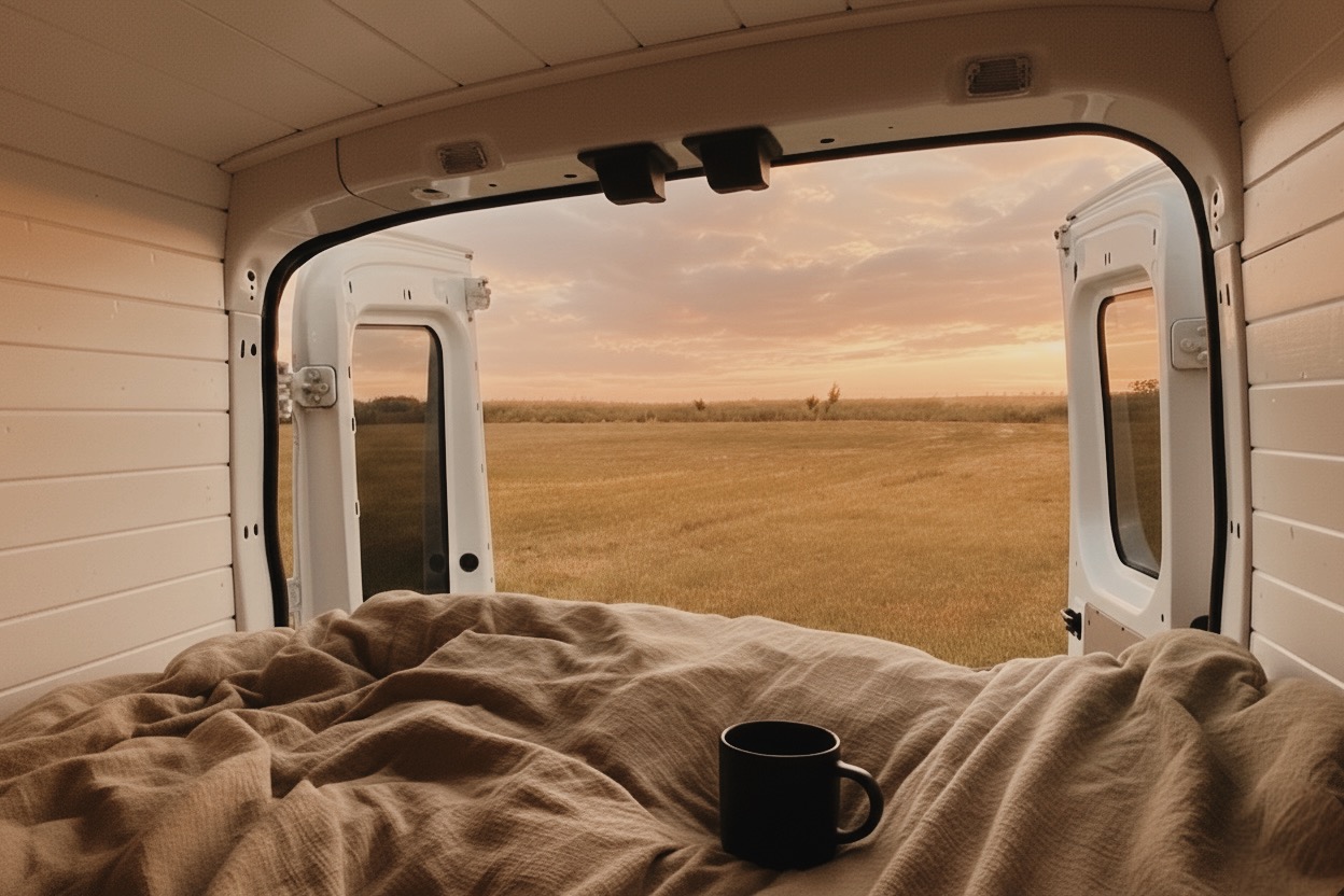 Widok z okna kampera